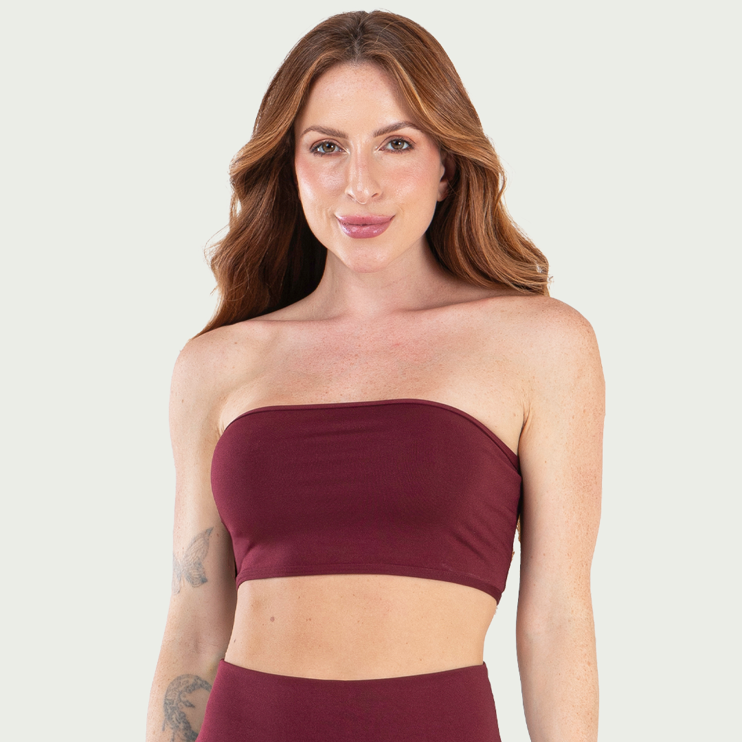 Top faixa Sem Bojo Suplex Feminino Rubro