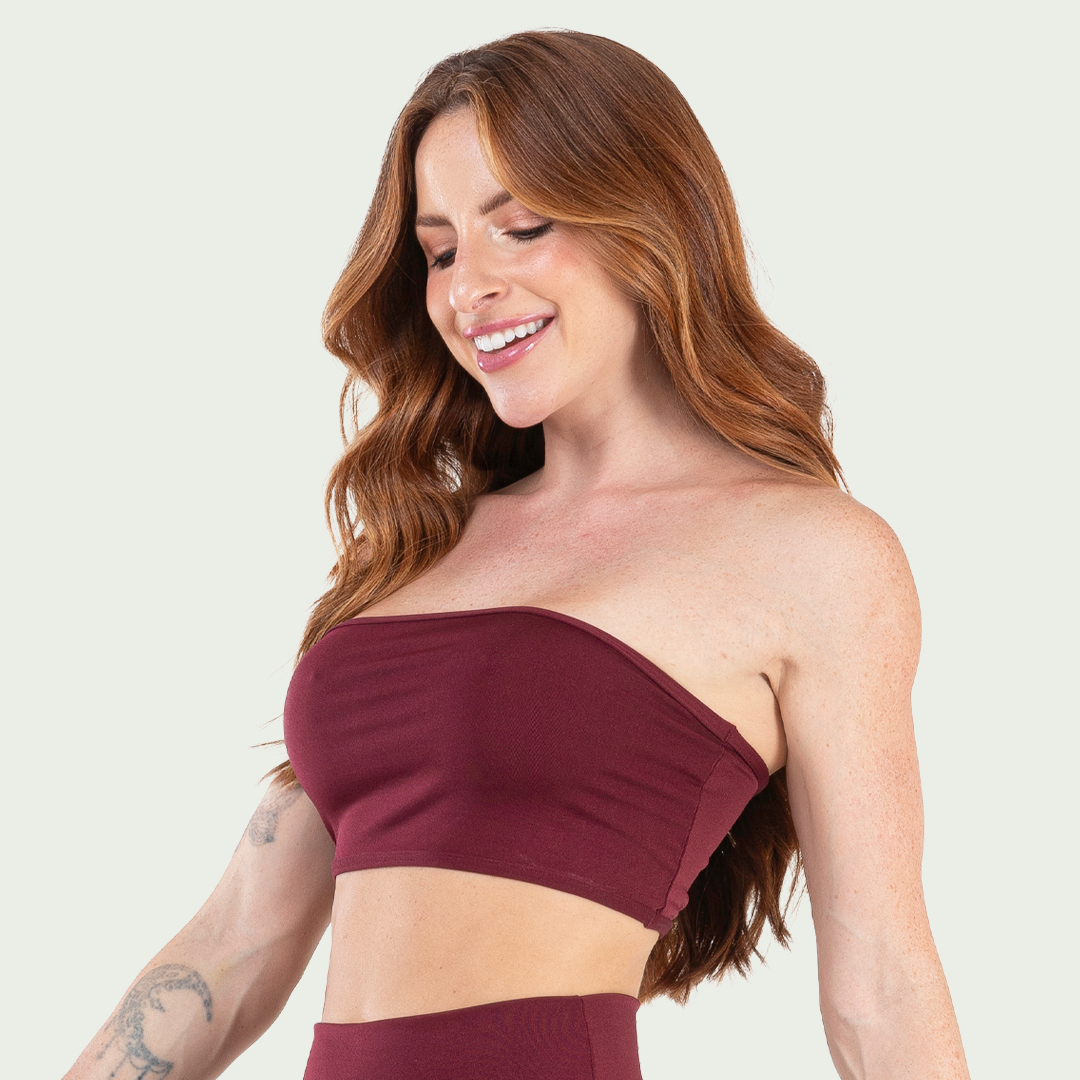 Top faixa Sem Bojo Suplex Feminino Rubro