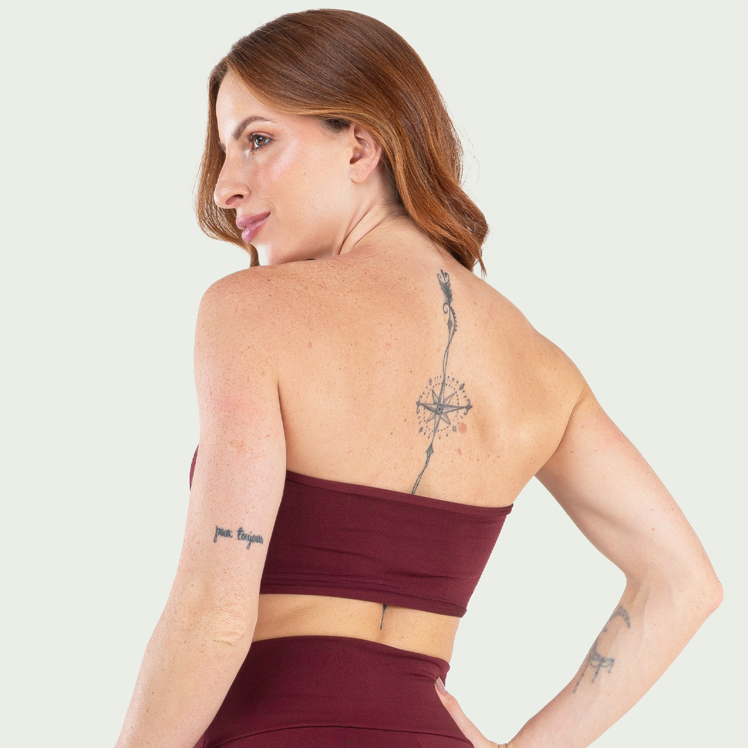 Top faixa Sem Bojo Suplex Feminino Rubro