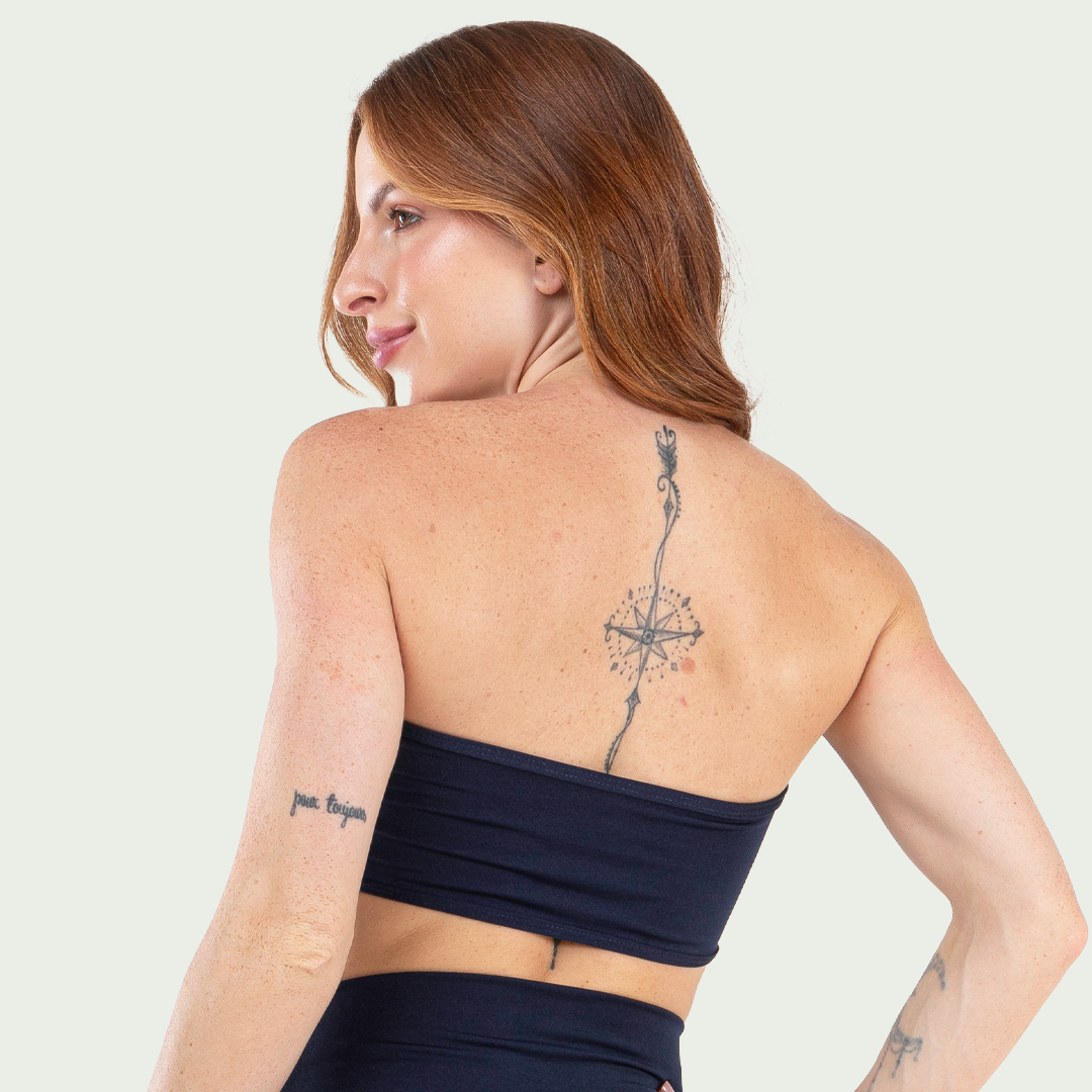 Top faixa Sem Bojo Suplex Feminino Marinho