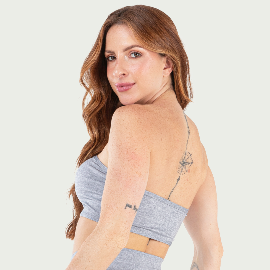 Top faixa Sem Bojo Suplex Feminino Mescla