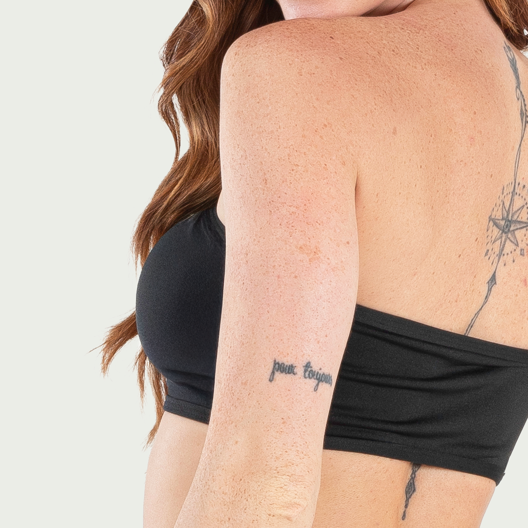 Top faixa Sem Bojo Suplex Feminino Preto