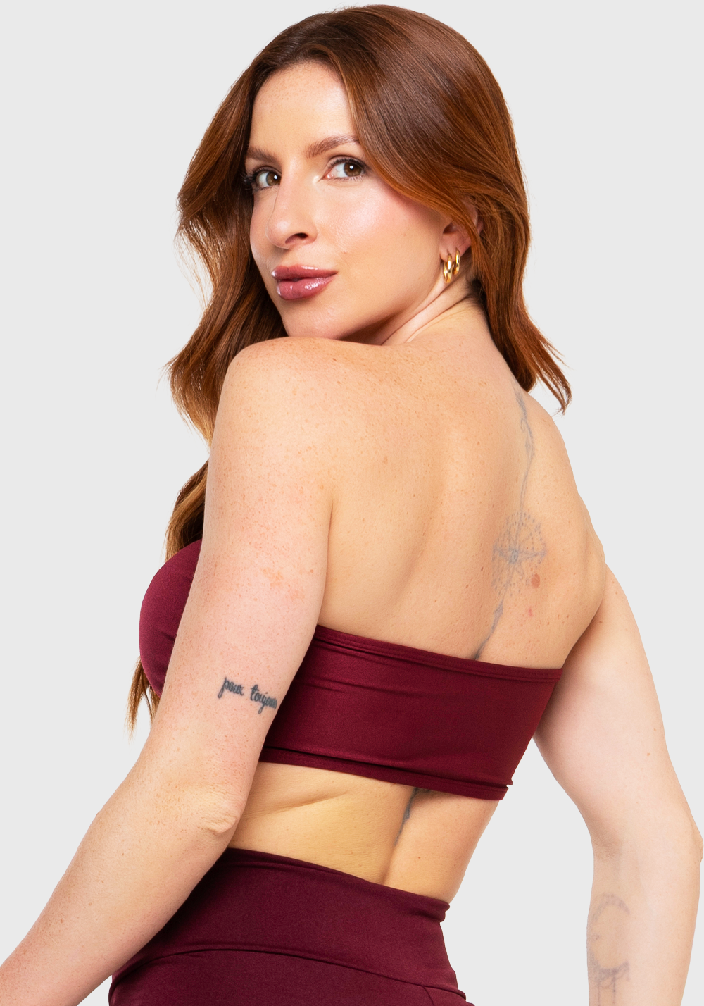 Top faixa Sem Bojo Suplex Feminino Rubro