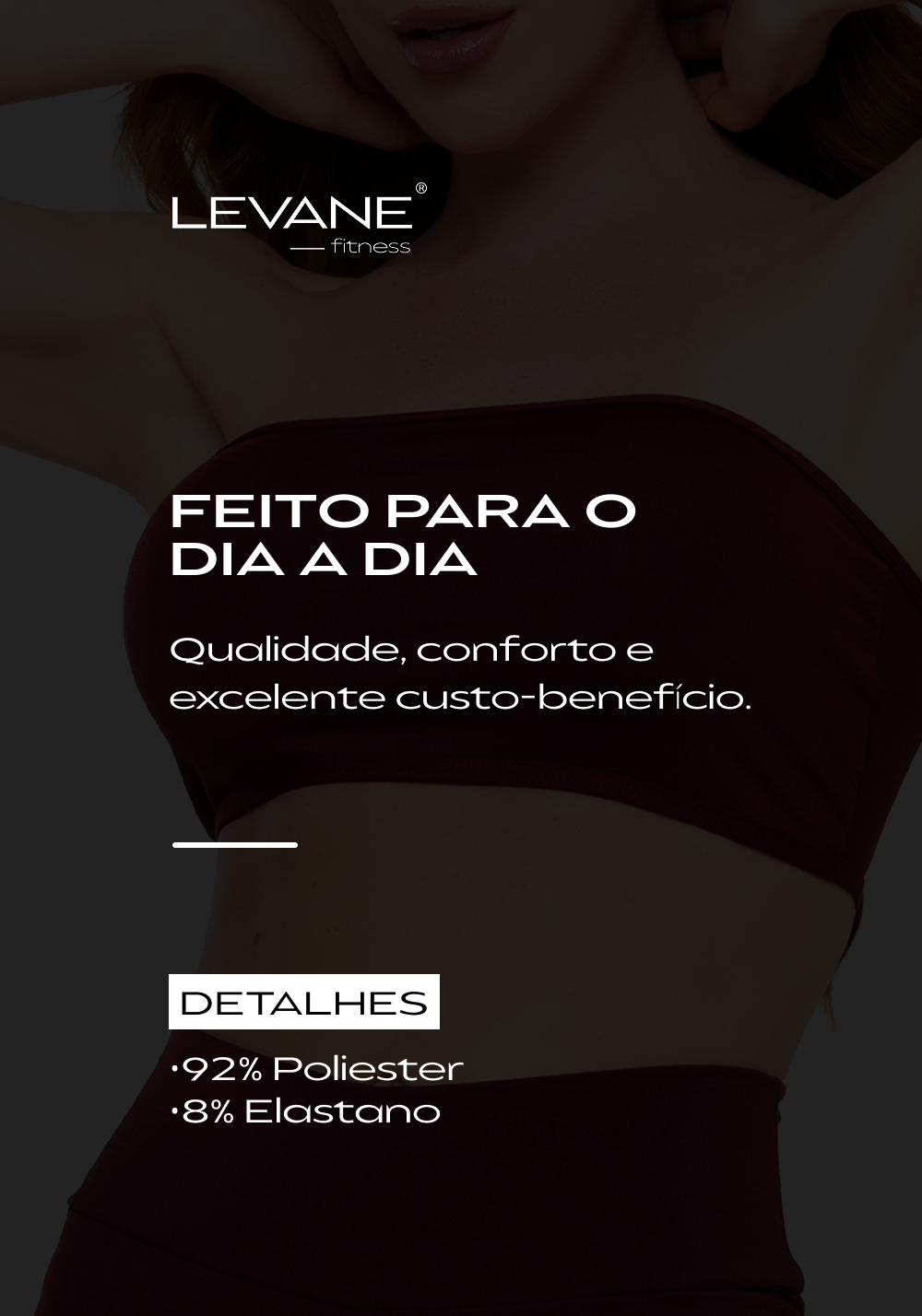 Top faixa Sem Bojo Suplex Feminino Rubro