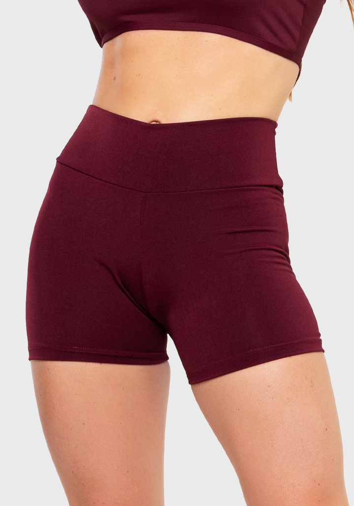 Short Curto Cintura alta Fitness Feminino Academia Rubro