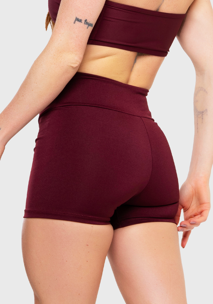 Short Curto Cintura alta Fitness Feminino Academia Rubro
