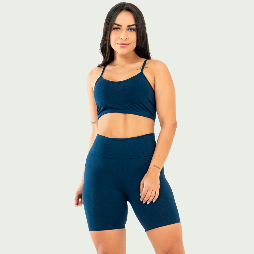 Conjunto Short e Top Nadador Básico Marinho