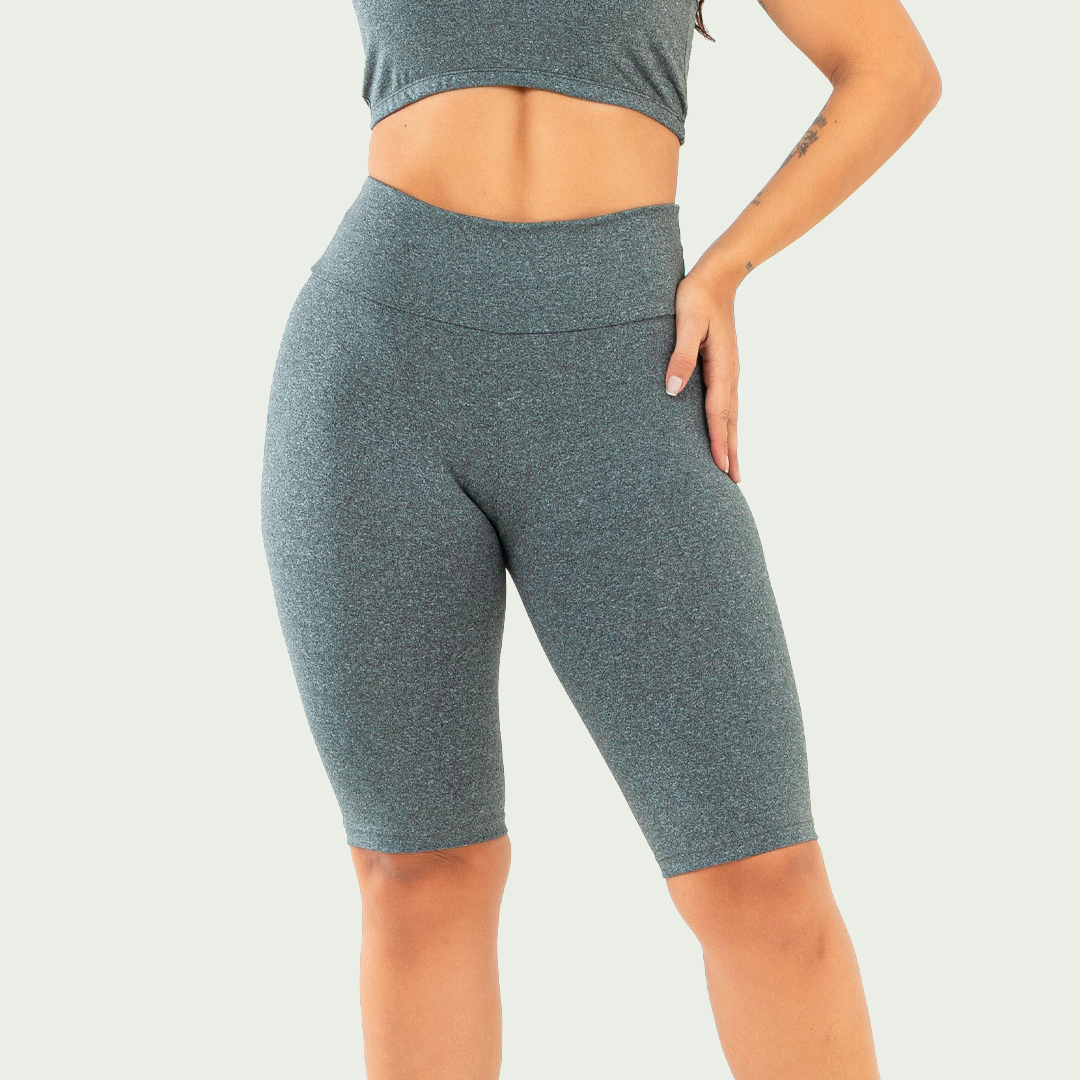 Bermuda Fitness Feminina Básica Mescla