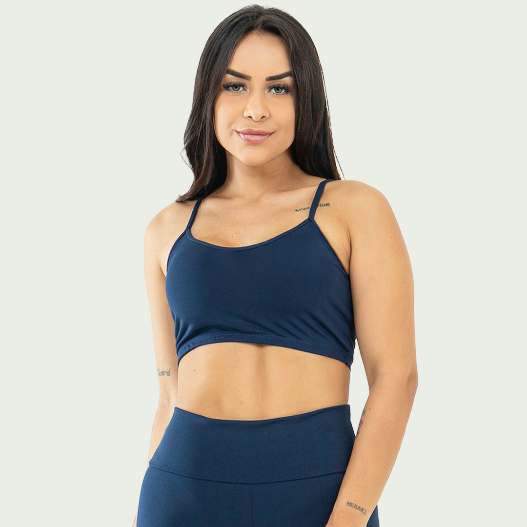 Top Nadador Básico Sem Bojo Marinho