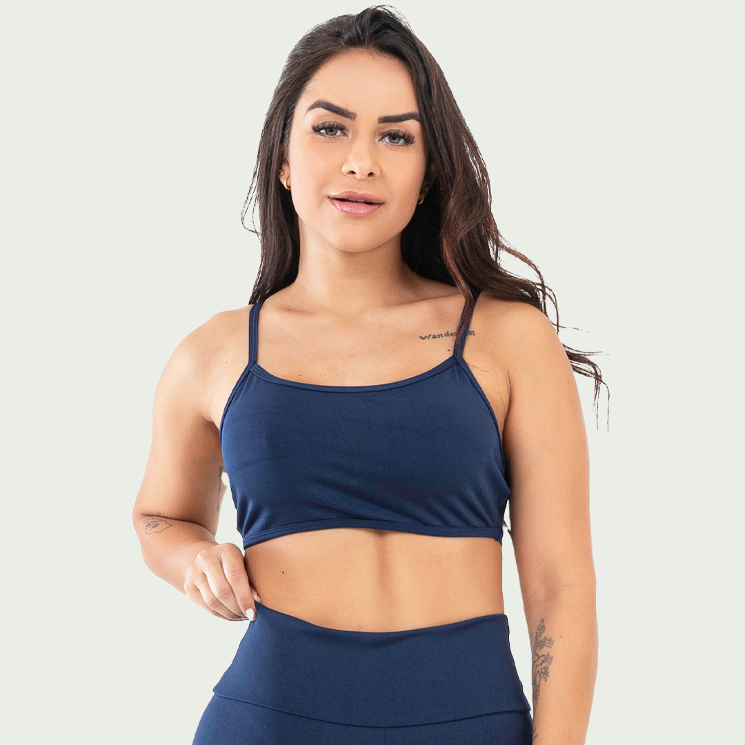 Top Alcinha Básico Sem Bojo Marinho