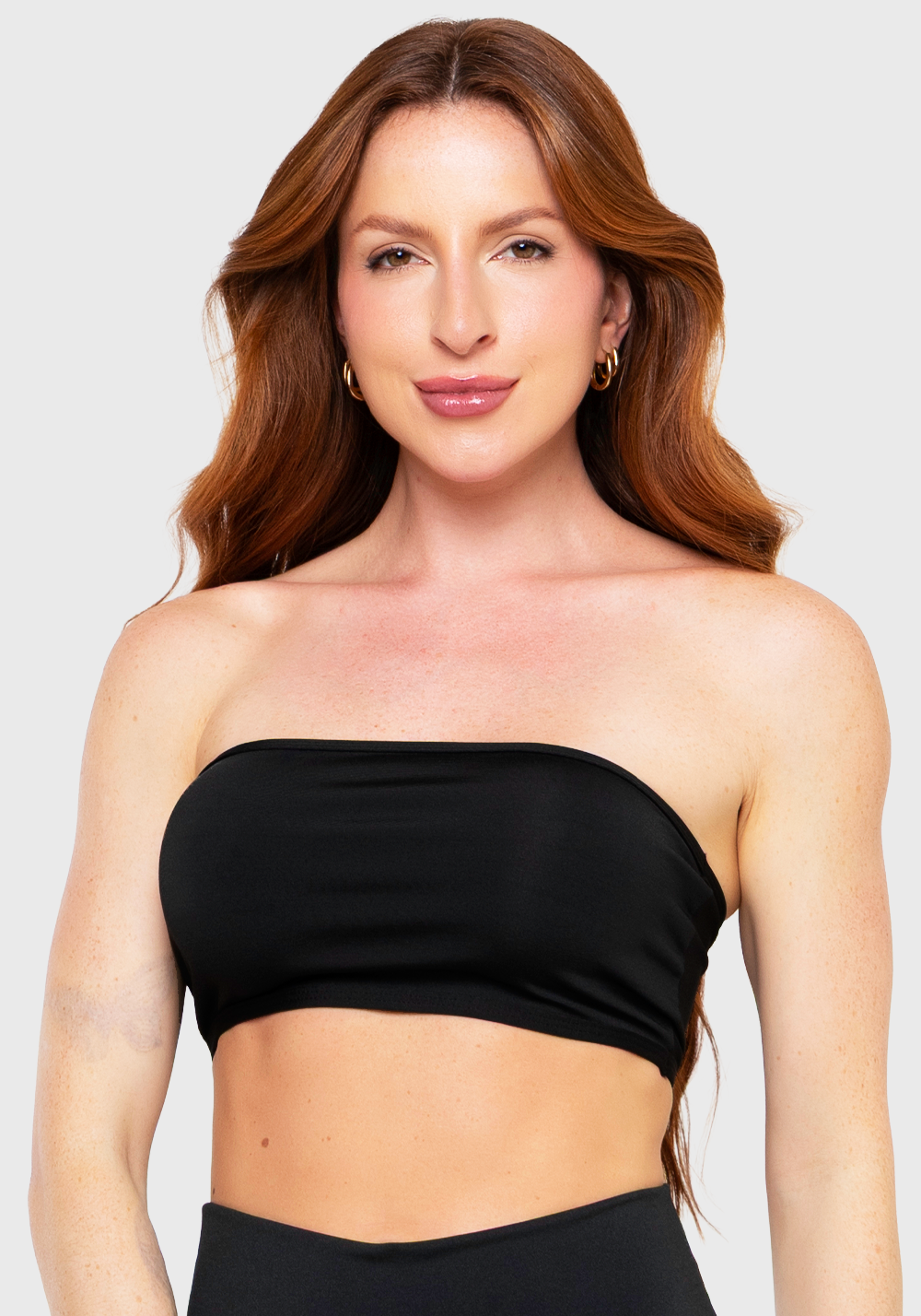 Top faixa Sem Bojo Suplex Feminino Preto