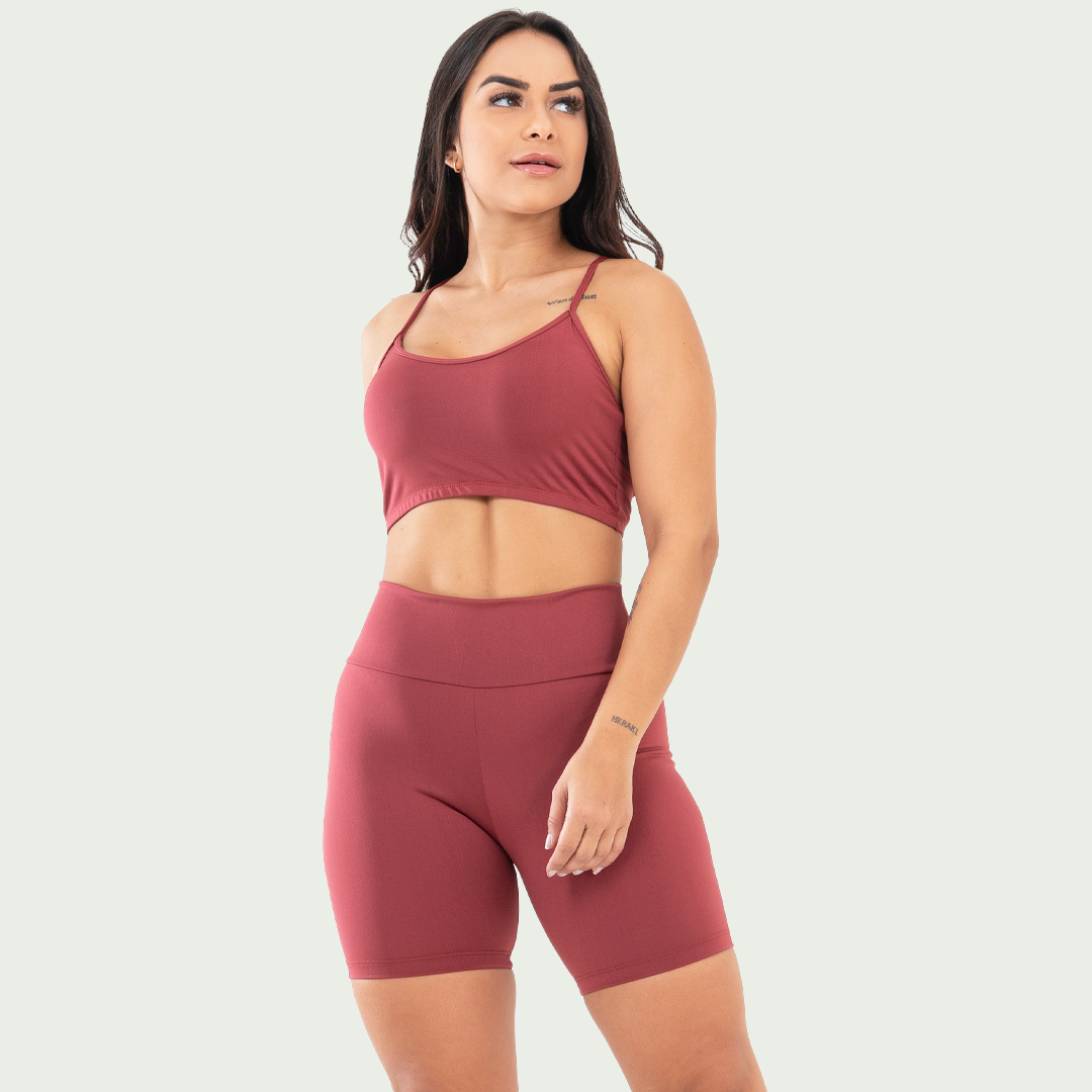 Conjunto Short e Top Nadador Básico Rubro