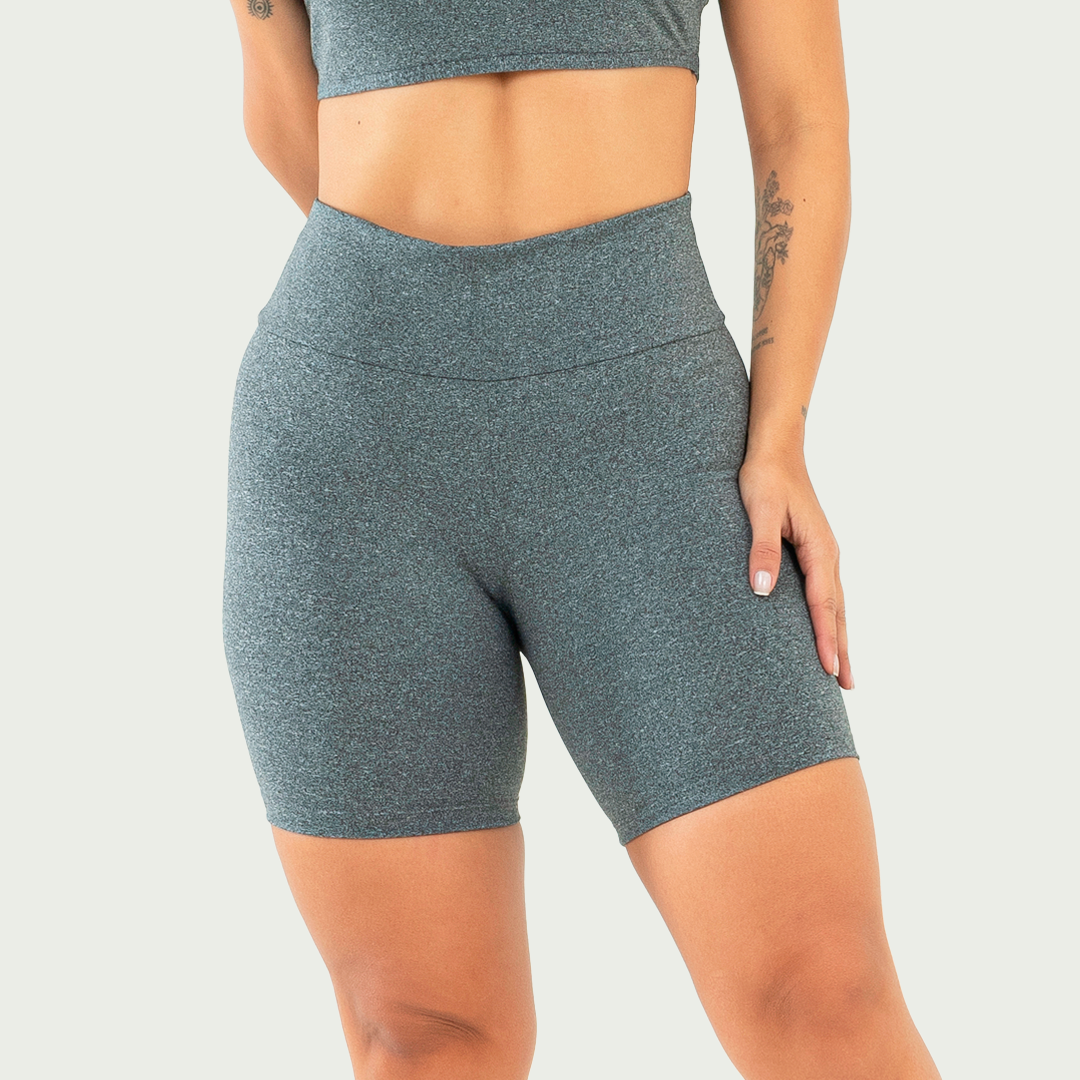 Short Fitness Feminino Básico Mescla