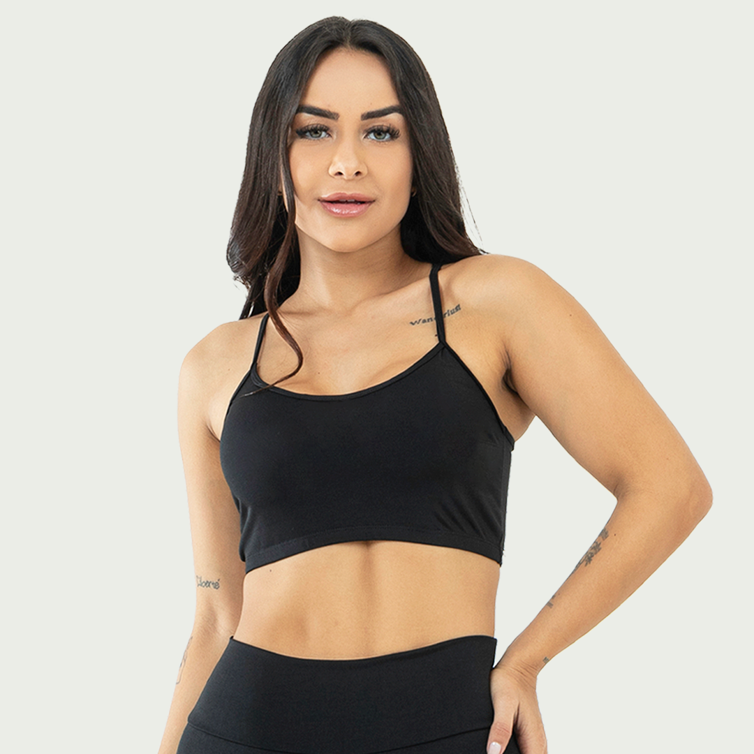 Top Nadador Básico Sem Bojo Preto