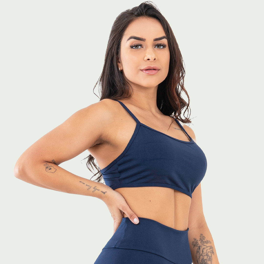 Top Alcinha Básico Sem Bojo Marinho