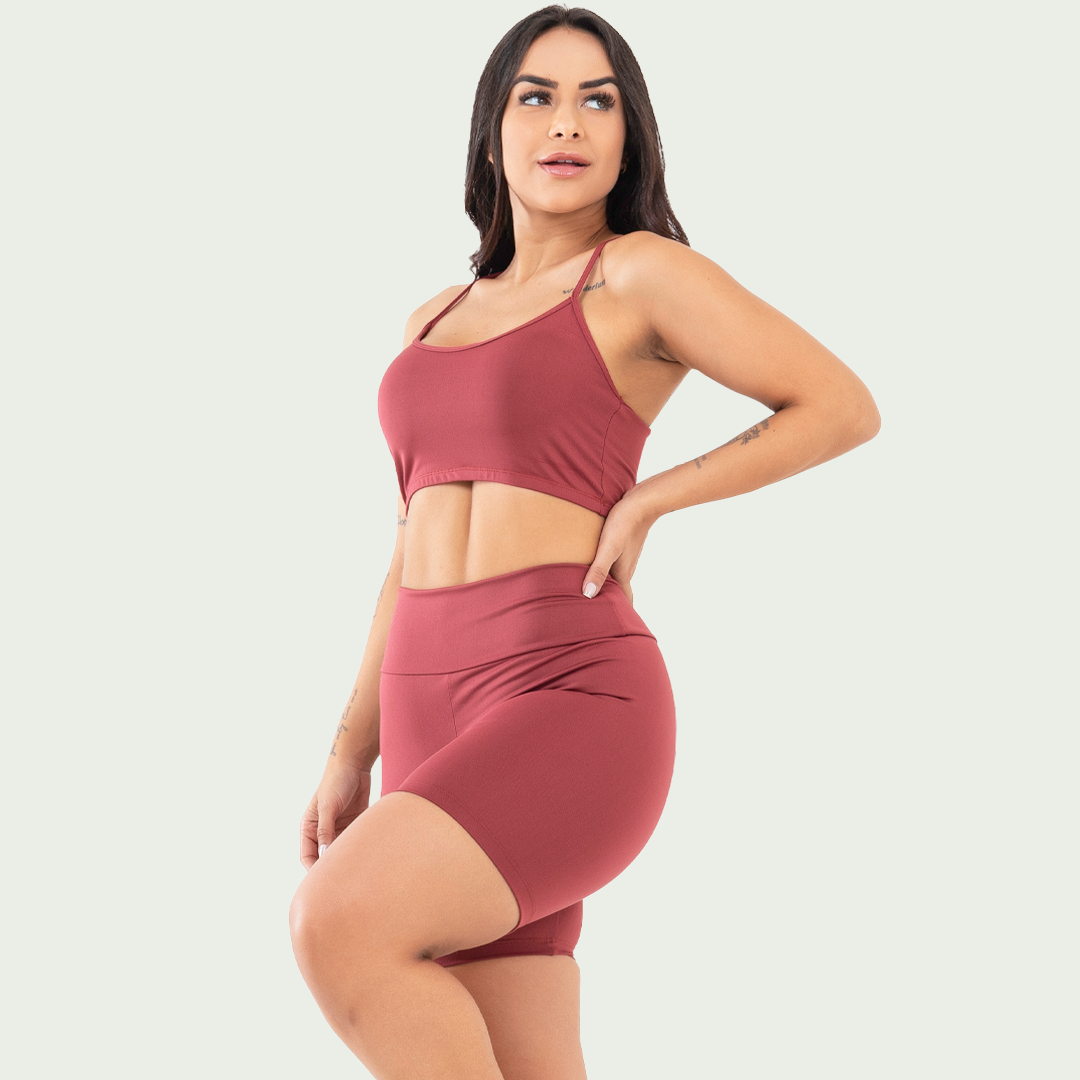 Conjunto Short e Top Nadador Básico Rubro
