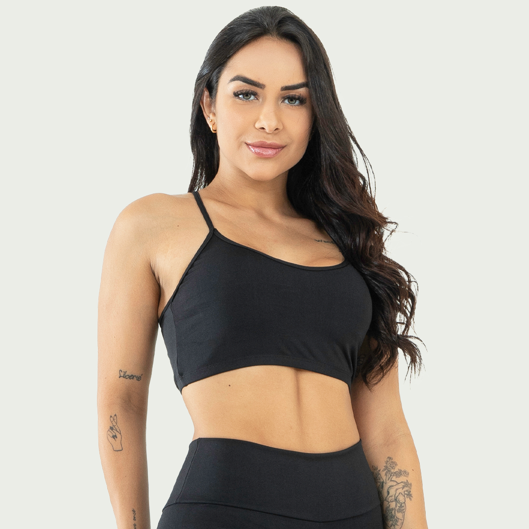 Top Nadador Básico Sem Bojo Preto