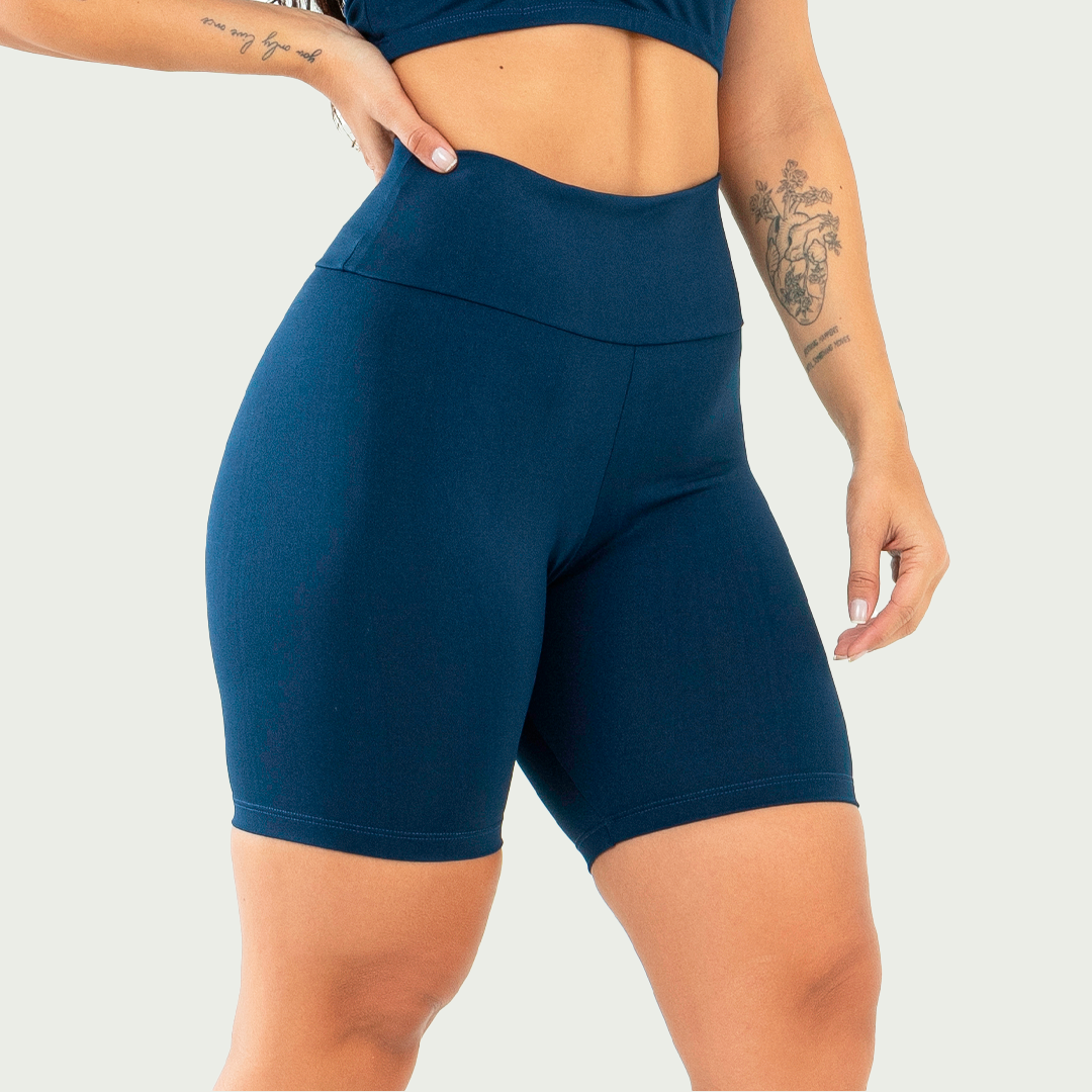 Short Fitness Feminino Básico Marinho