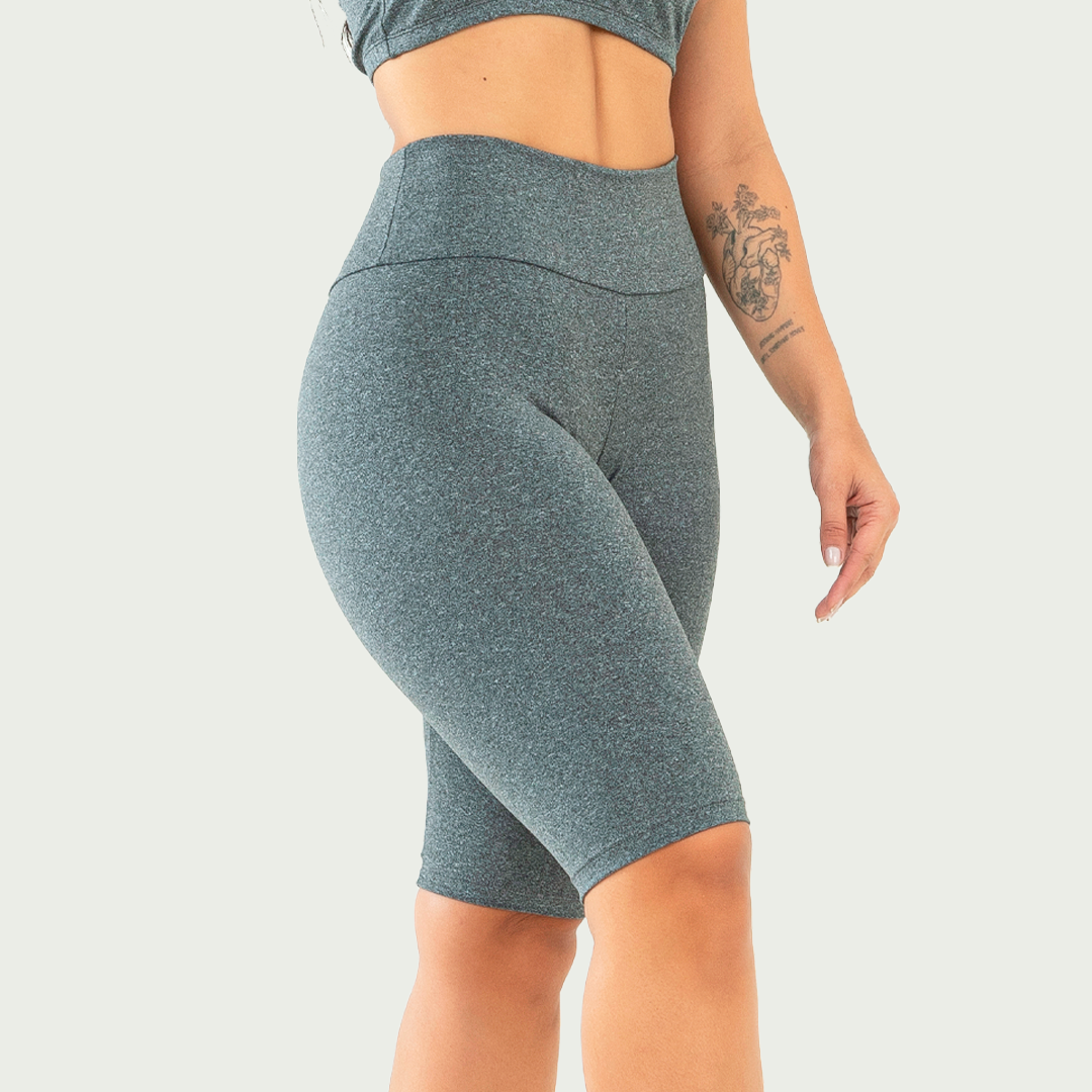 Bermuda Fitness Feminina Básica Mescla