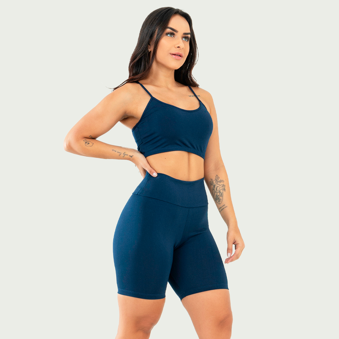 Conjunto Short e Top Nadador Básico Marinho