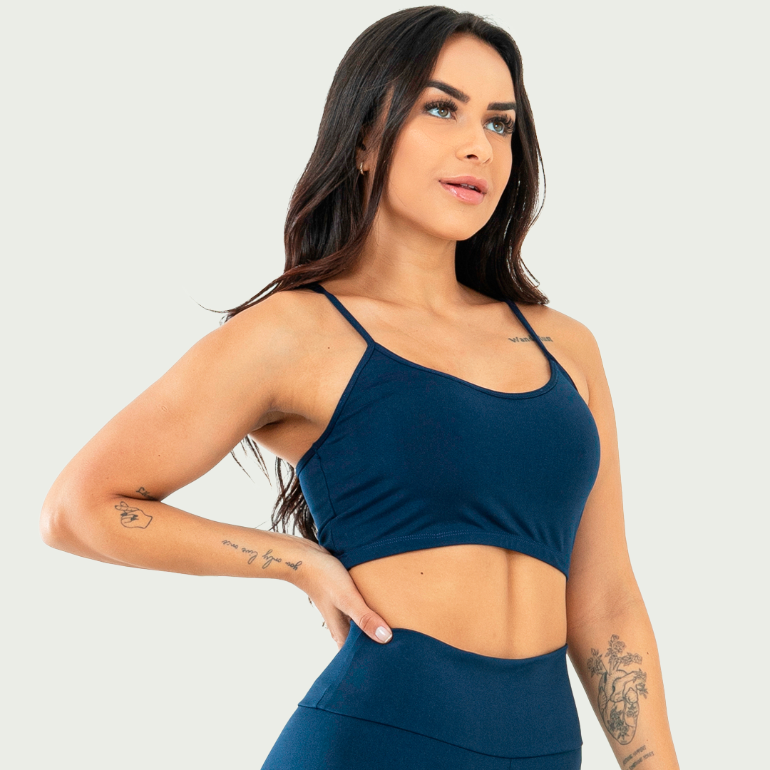 Top Nadador Básico Sem Bojo Marinho