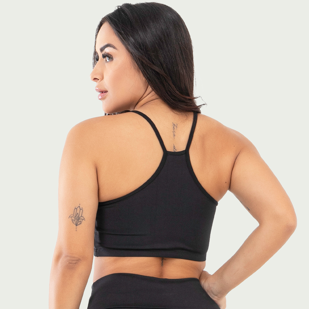 Top Nadador Básico Sem Bojo Preto