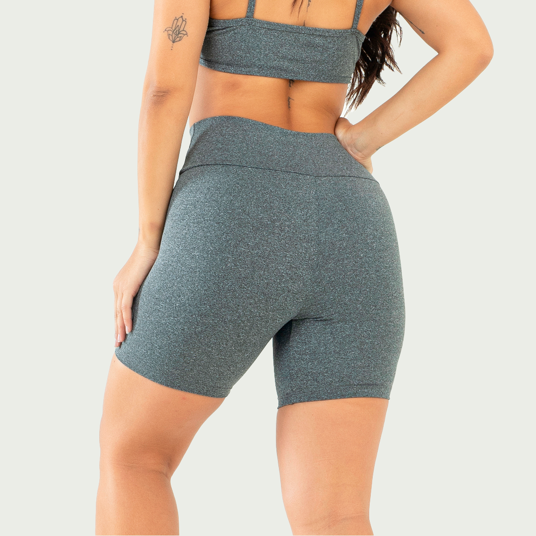 Short Fitness Feminino Básico Mescla