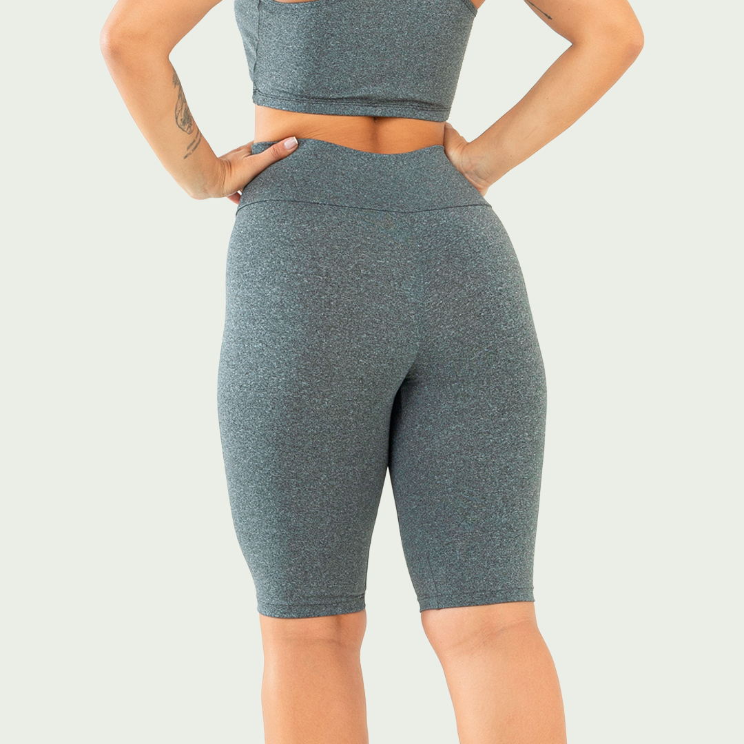 Bermuda Fitness Feminina Básica Mescla