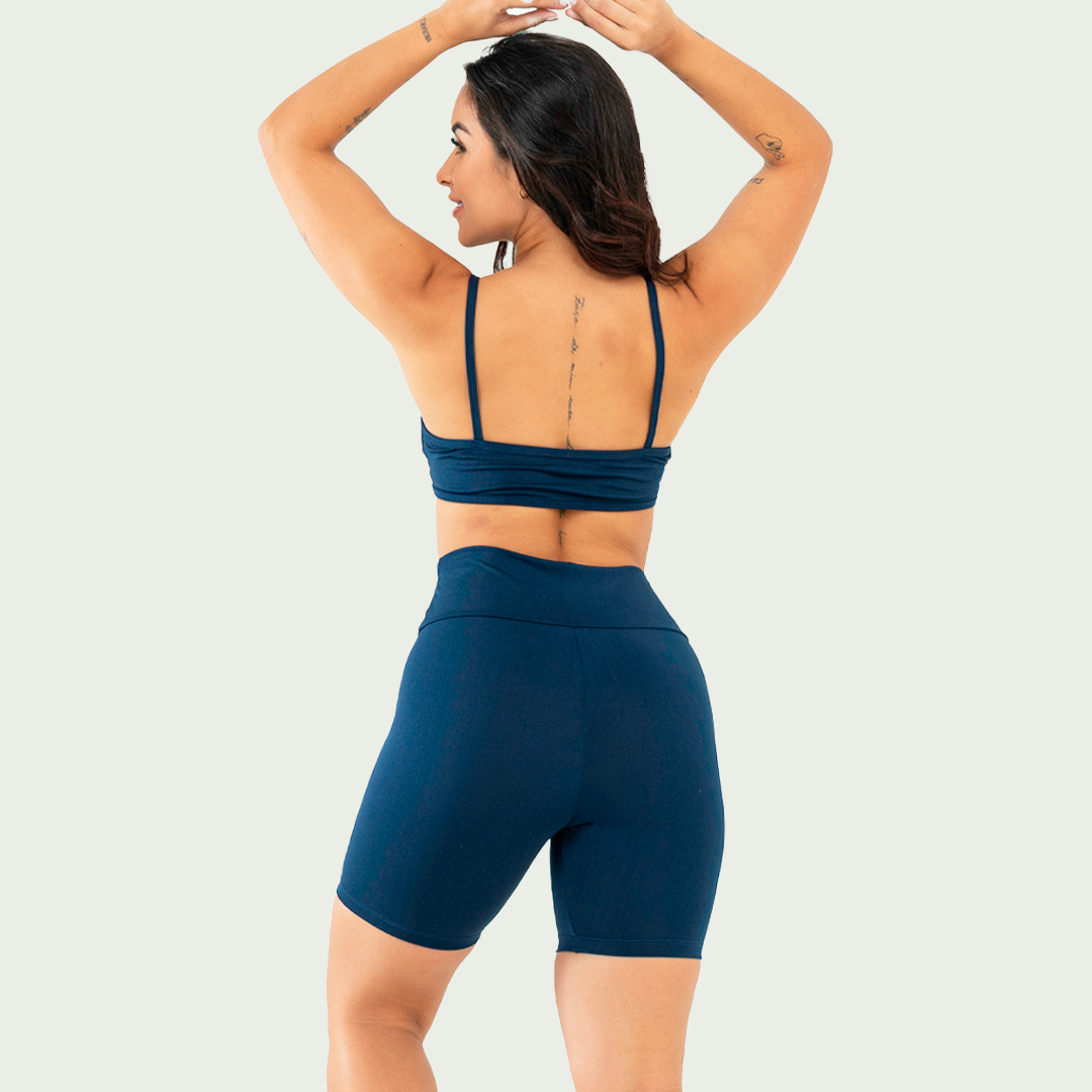 Conjunto Academia Top Alcinha Básico Marinho