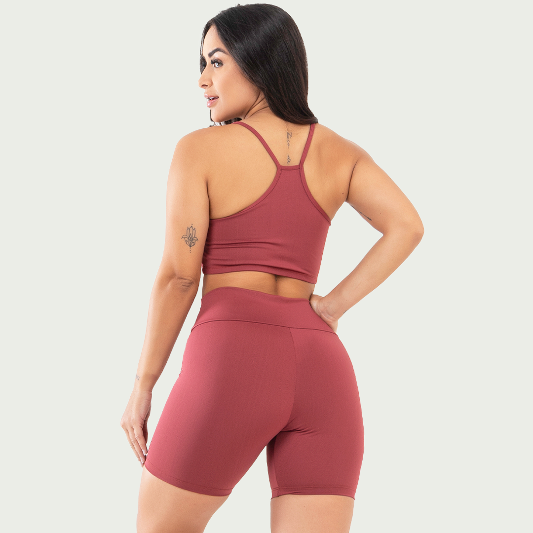 Conjunto Short e Top Nadador Básico Rubro