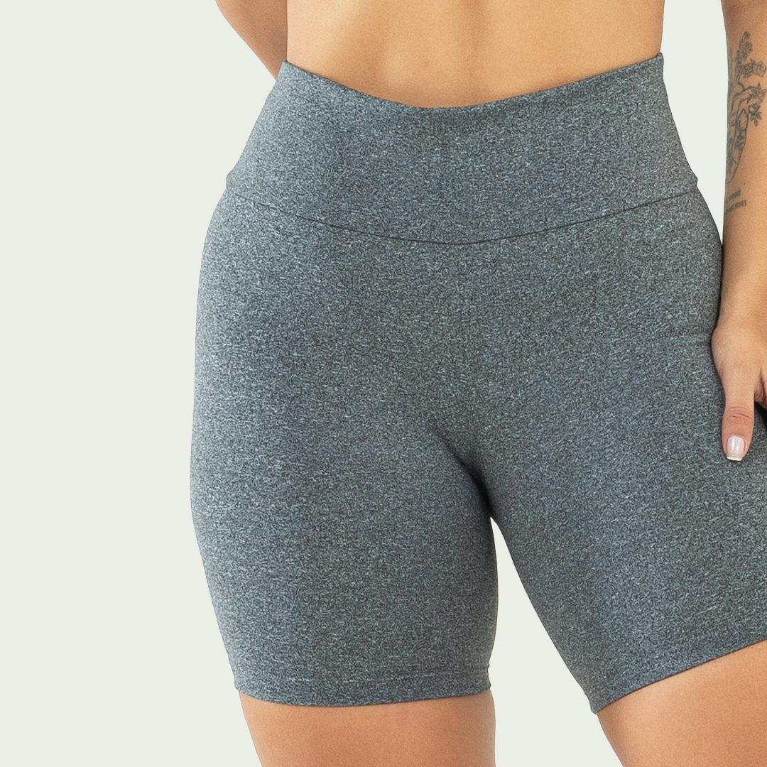 Short Fitness Feminino Básico Mescla