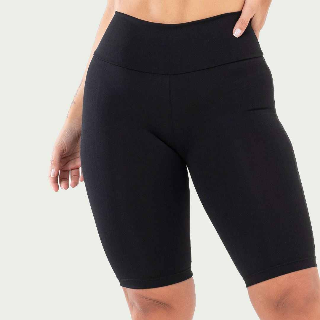 Bermuda Fitness Feminina Básica Preta