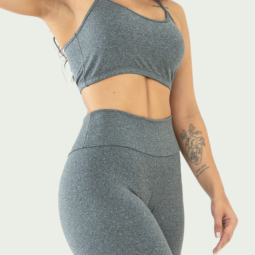 Conjunto Bermuda e Top Nadador Básico Mescla