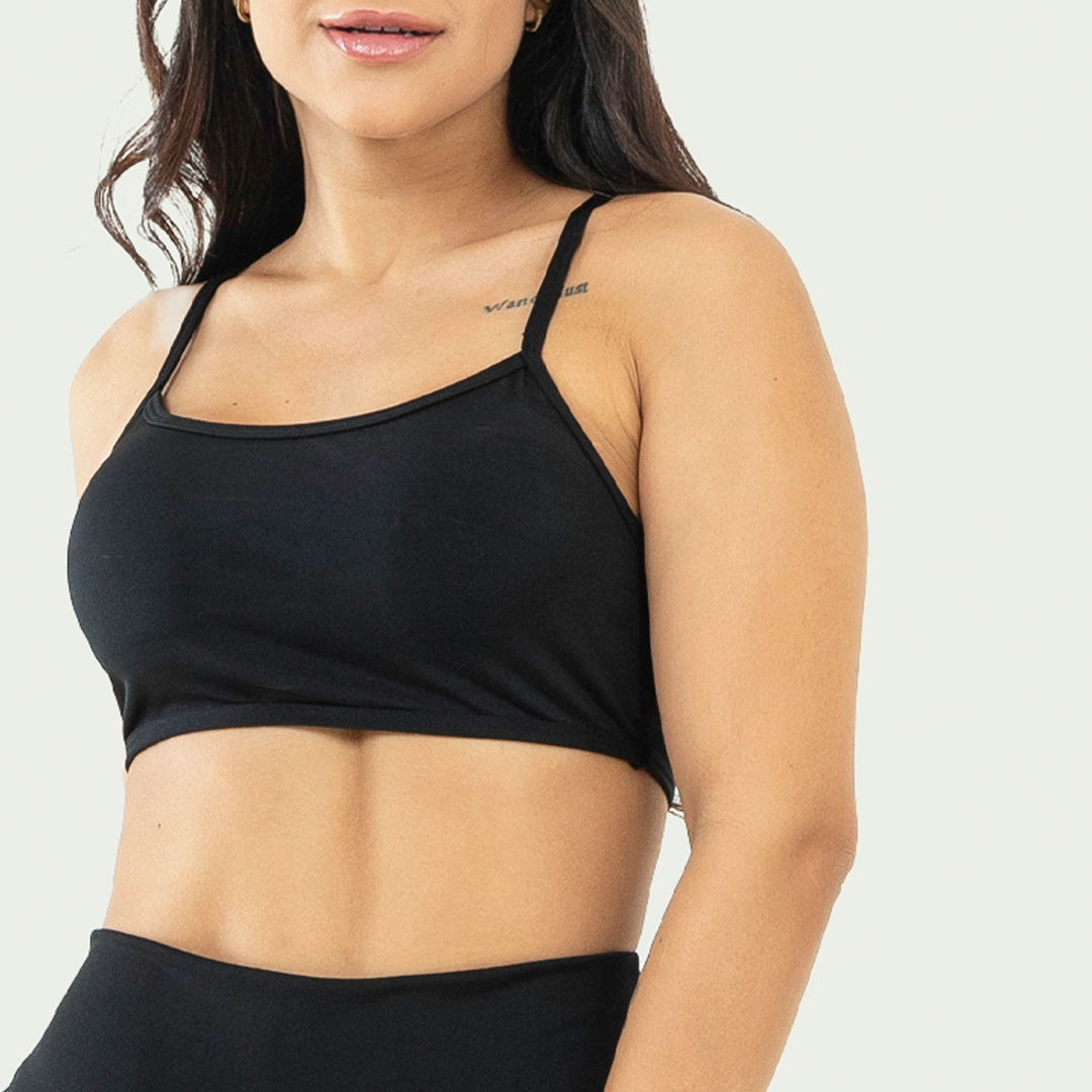 Top Alcinha Básico Sem Bojo Preto