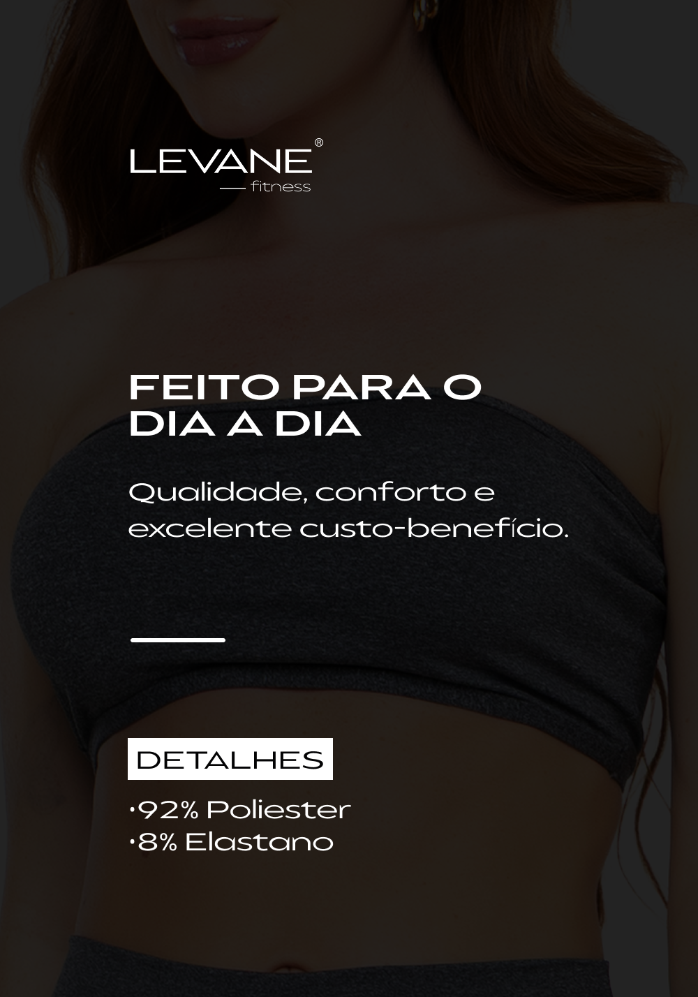 Top faixa Sem Bojo Suplex Feminino Mescla